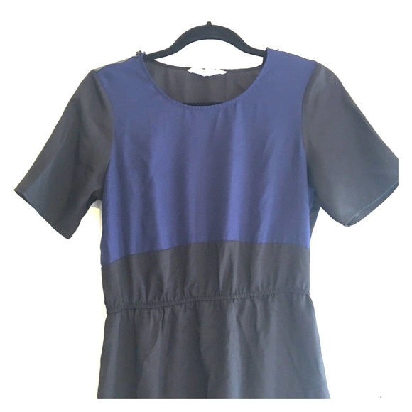 BCBGENERATION Black/Navy Mini Dress Zipper Detail - Picture 1 of 6